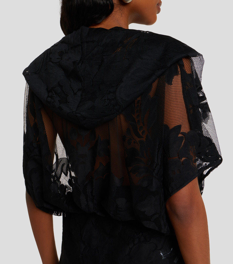 Hooded floral mesh minidress 5