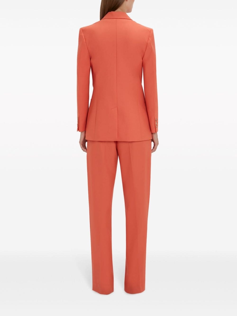 single-breasted twill blazer - 5