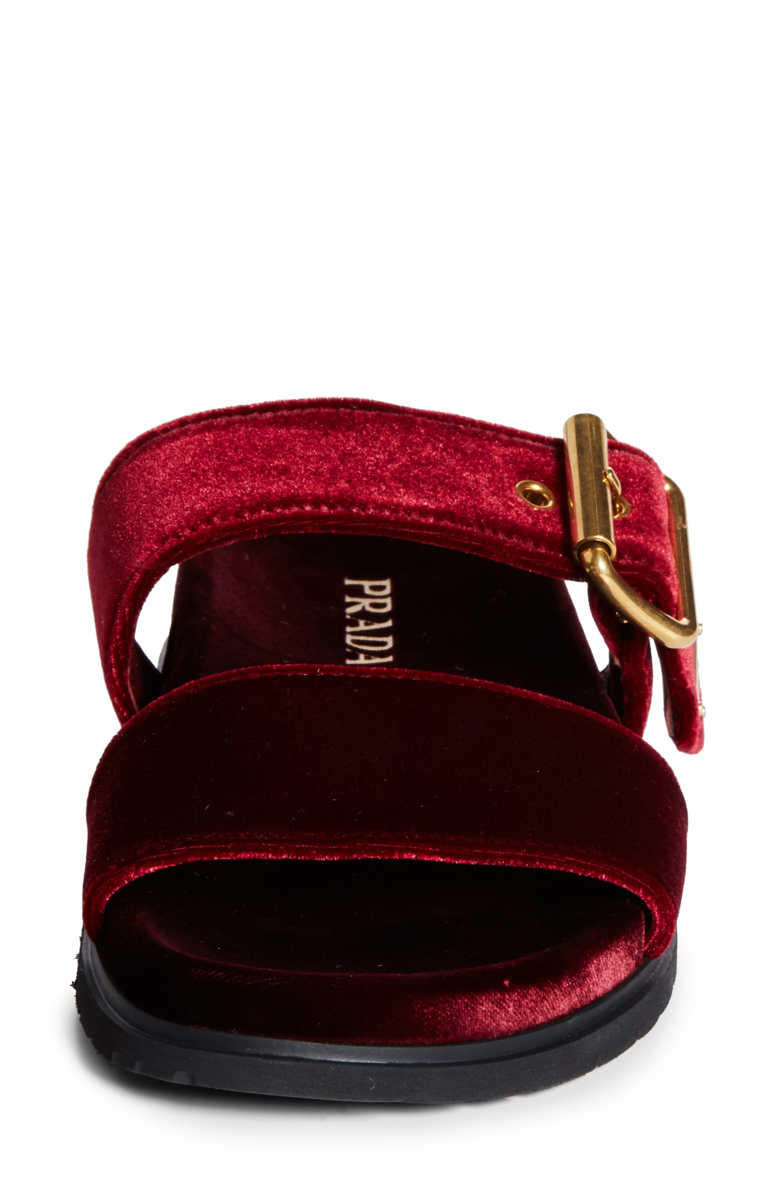 Prada Buckle Slide Sandal in Bordeaux at Nordstrom - 4