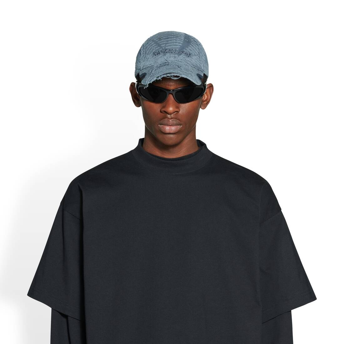Laser Destroyed Cap in Faded Blue - 5