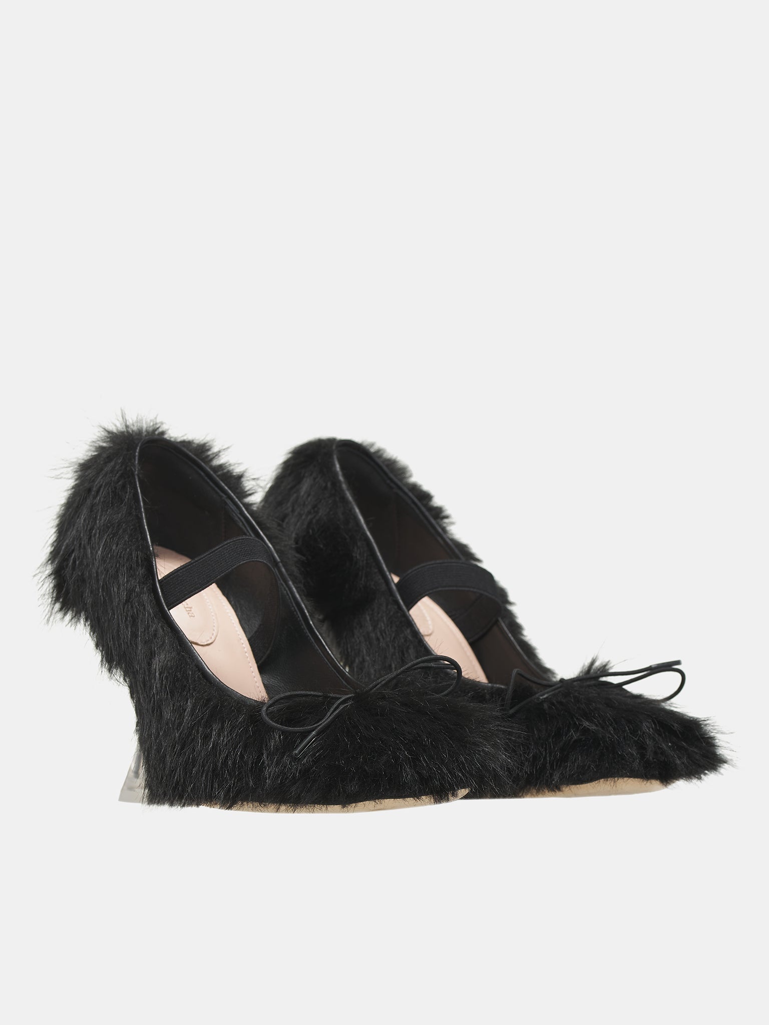 Faux Fur Ballerina Heels - 2