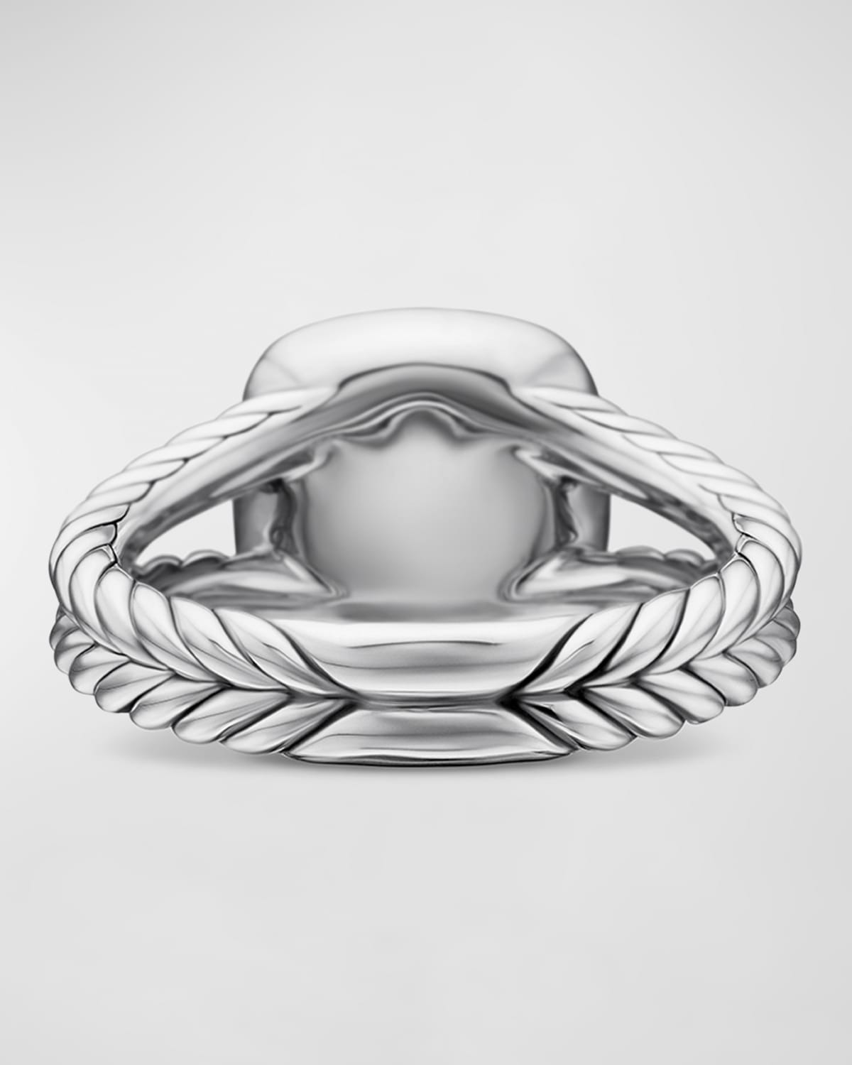 Petite Albion Ring with Diamonds in Silver, 7mm - 7