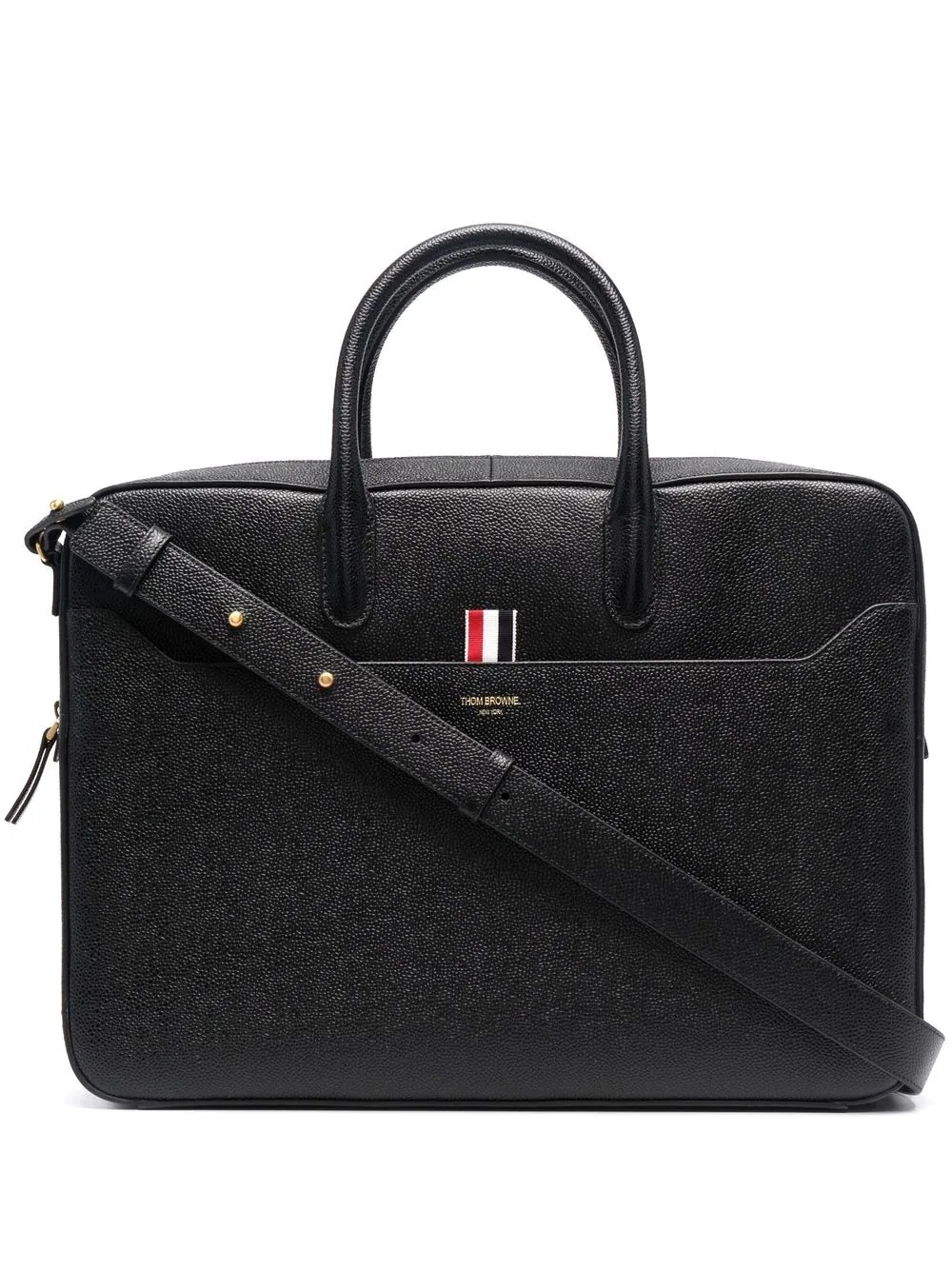 grosgrain-tab briefcase - 1