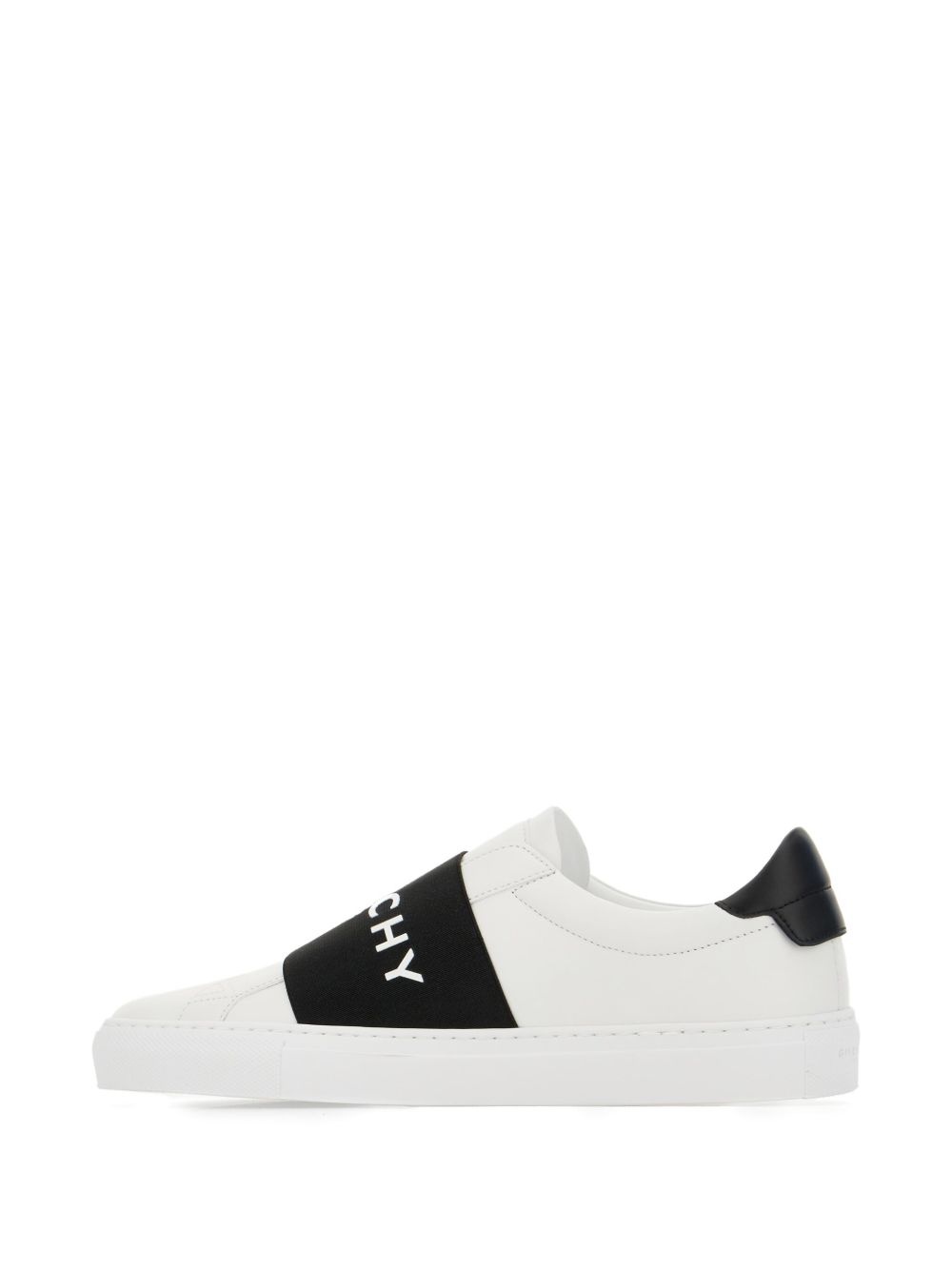 strap-detail leather sneakers - 3