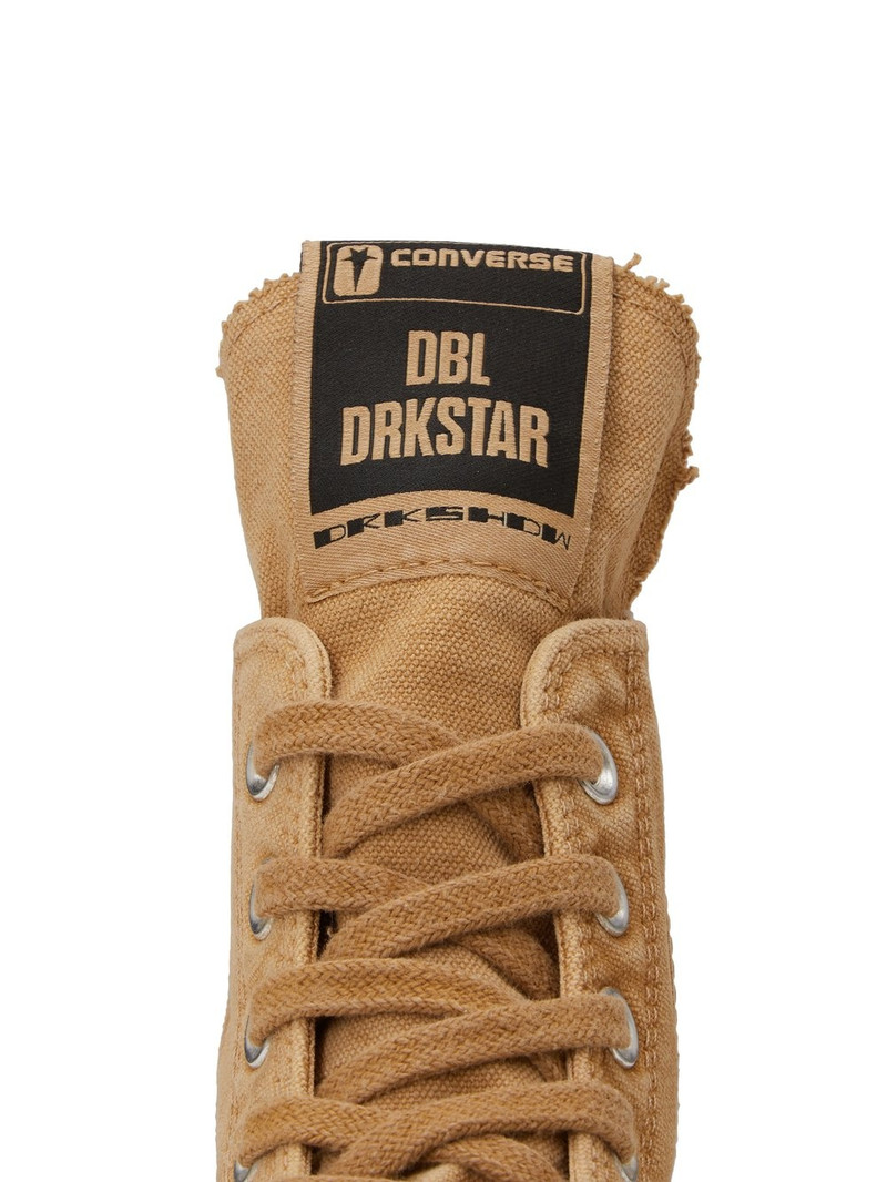 Converse + Converse DBL DRKSTAR Distressed Over-Dyed Canvas High-Top Sneakers outlook