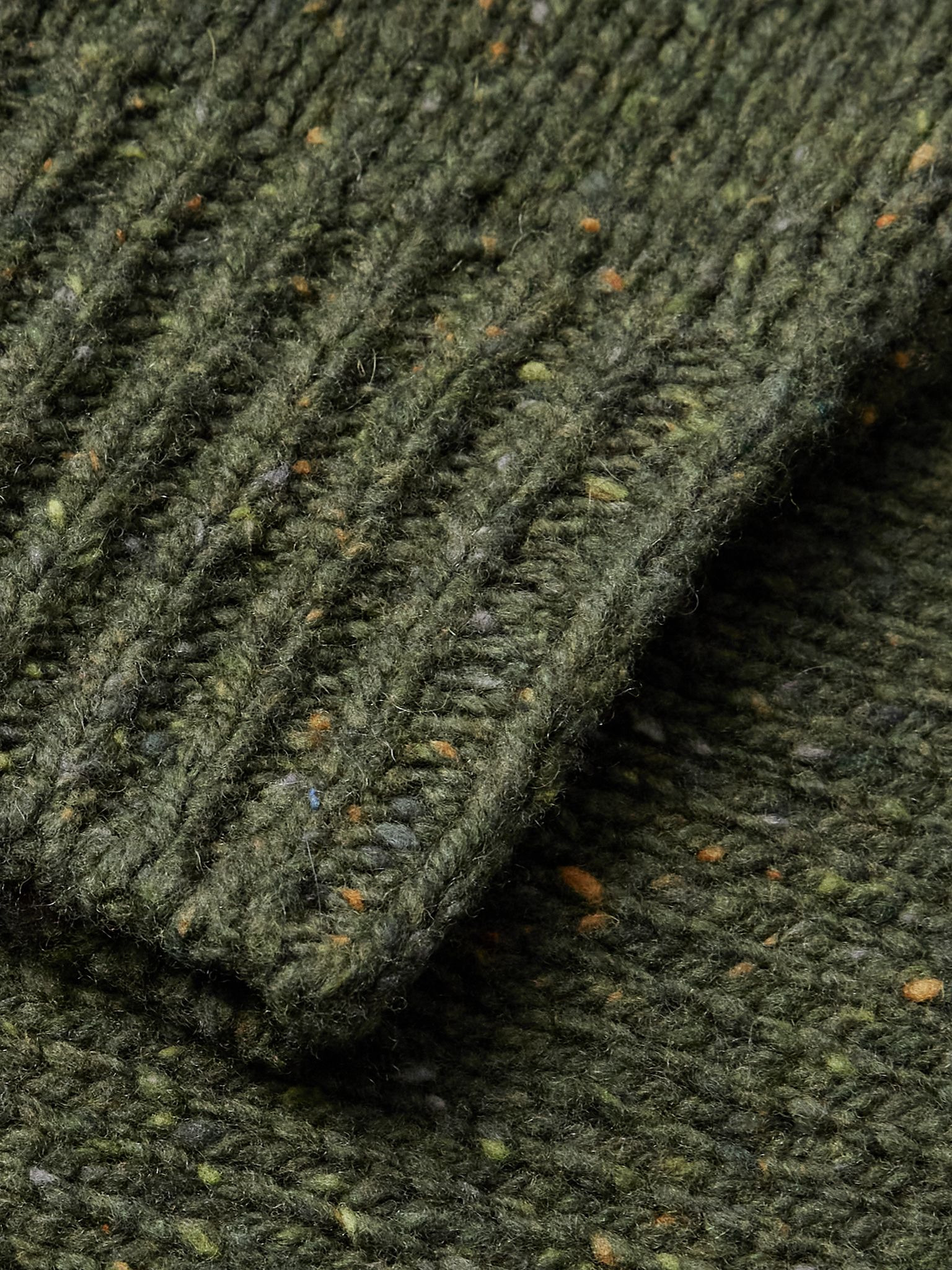 Harris Flecked Merino Wool Sweater Green - 5
