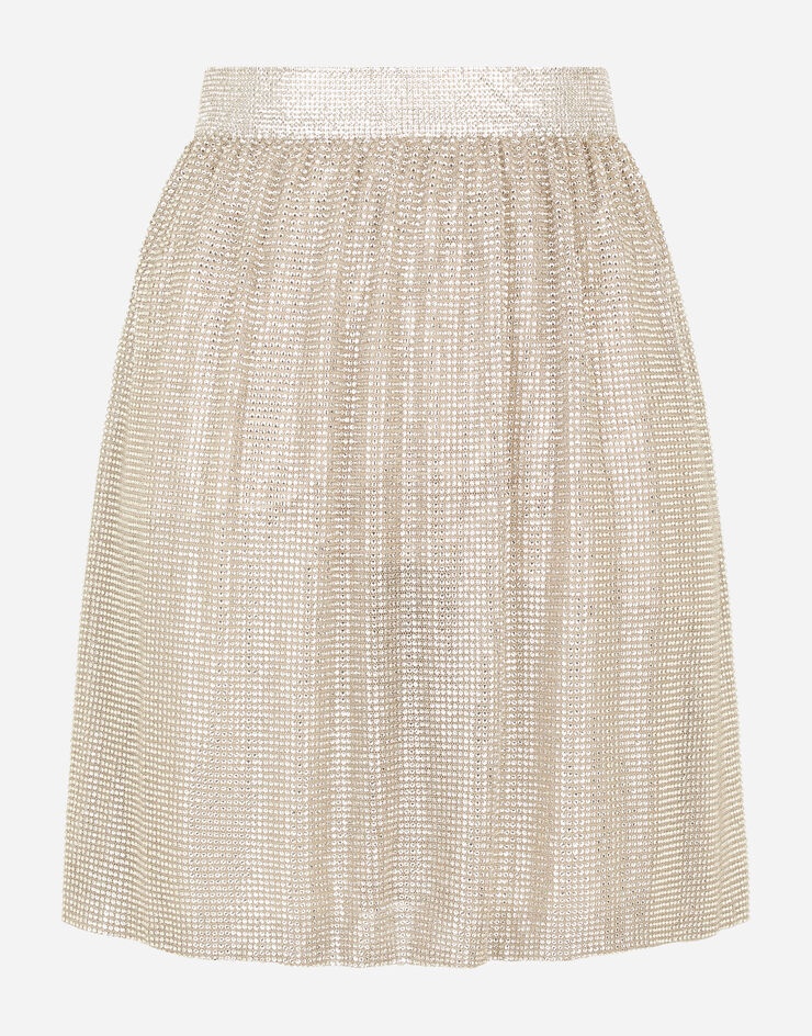 Crystal mesh midi skirt - 1