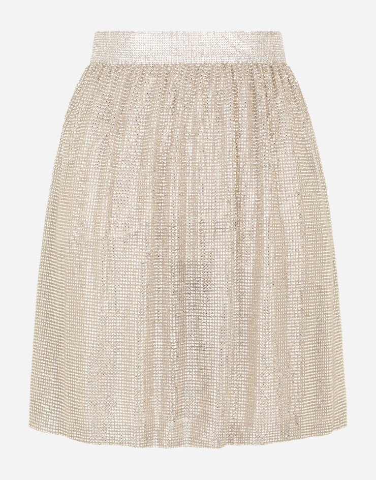 Crystal mesh midi skirt - 3