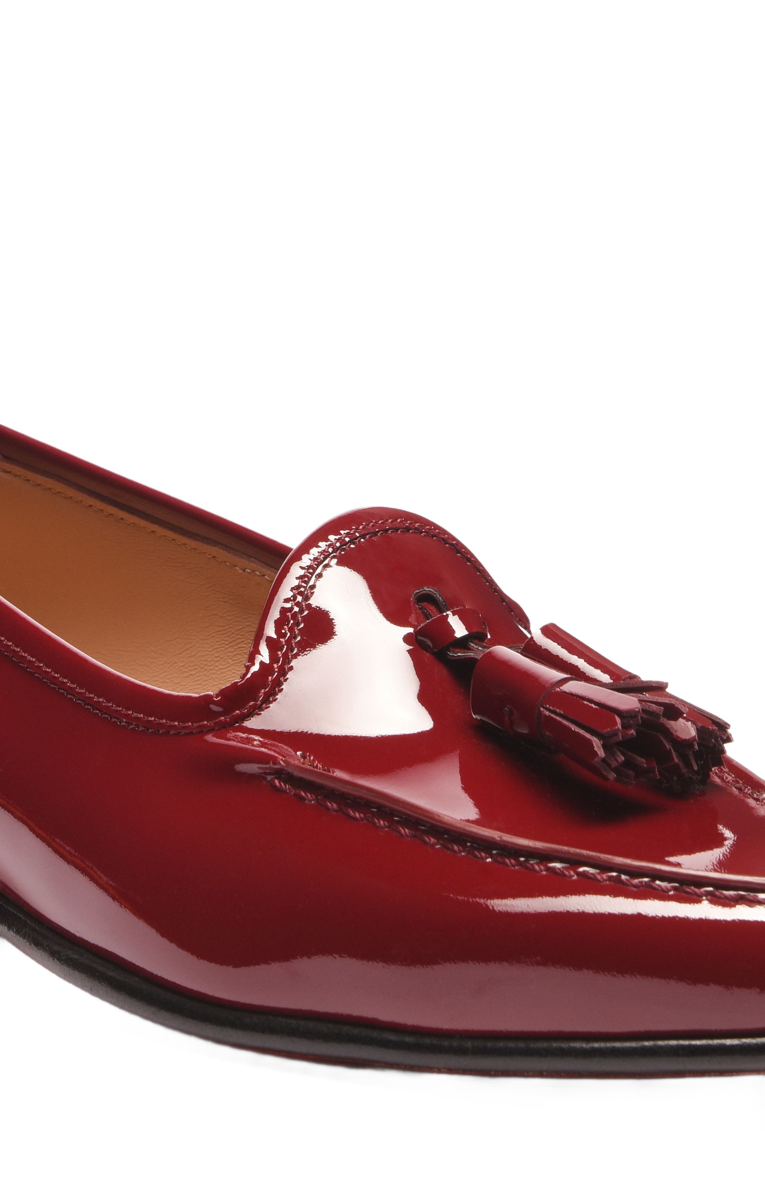 Santoni Women's Andrea Red Patent Tassel Loafer at Nordstrom - 5