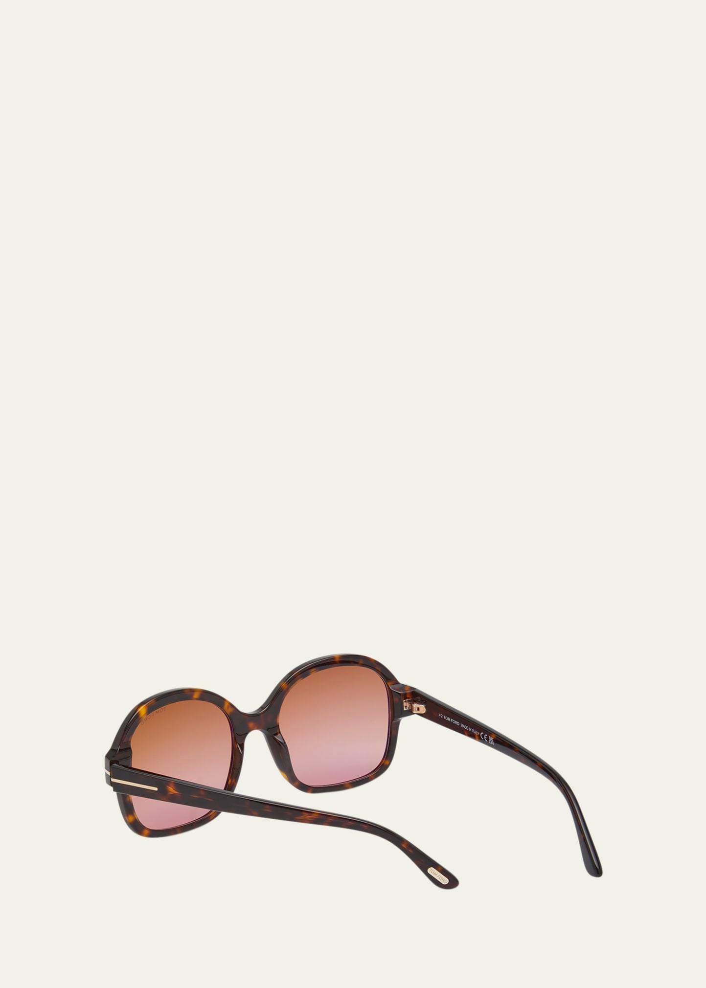 Delphine-02 Round Havana Acetate Sunglasses - 3