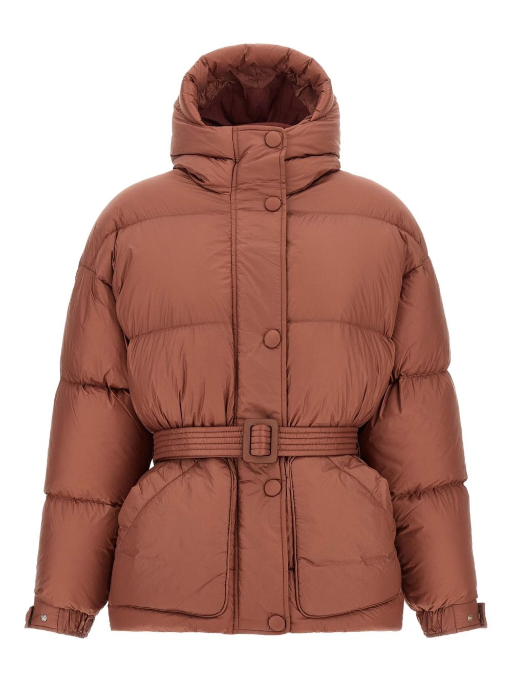 quilted belted jacket - 1