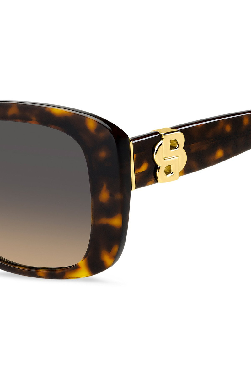 BOSS HAVANA-ACETATE SUNGLASSES WITH GOLD-TONE DOUBLE B MONOGRAM outlook