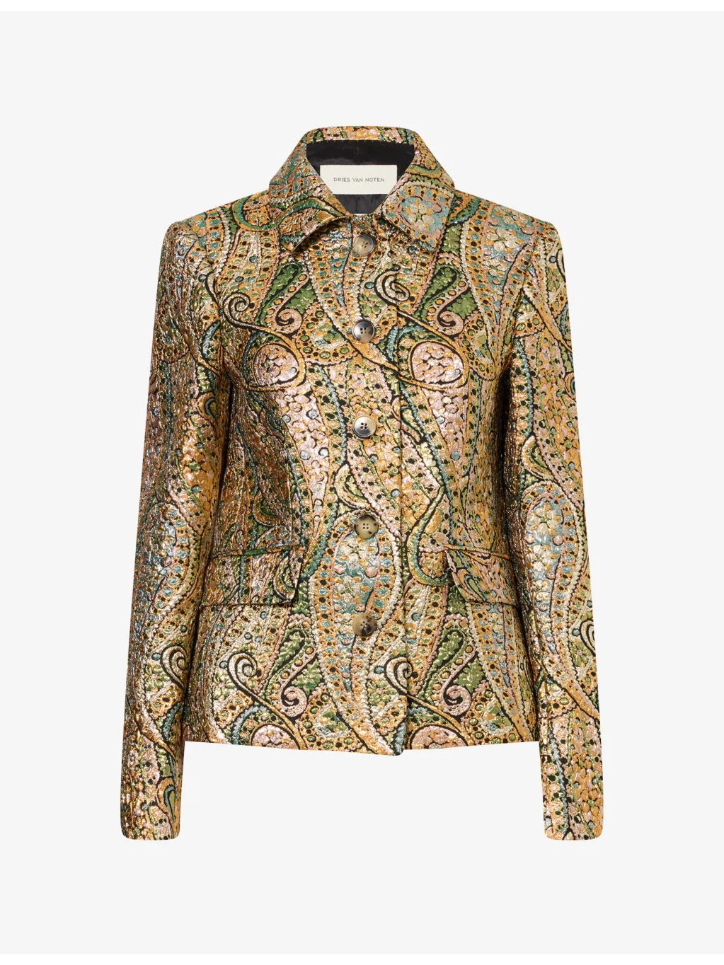 Bettsy Metallic-Pattern Jacquard Jacket - 1