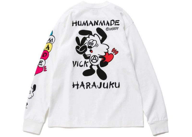 Human Made Human Made x Verdy Vick L/S T-Shirt White outlook