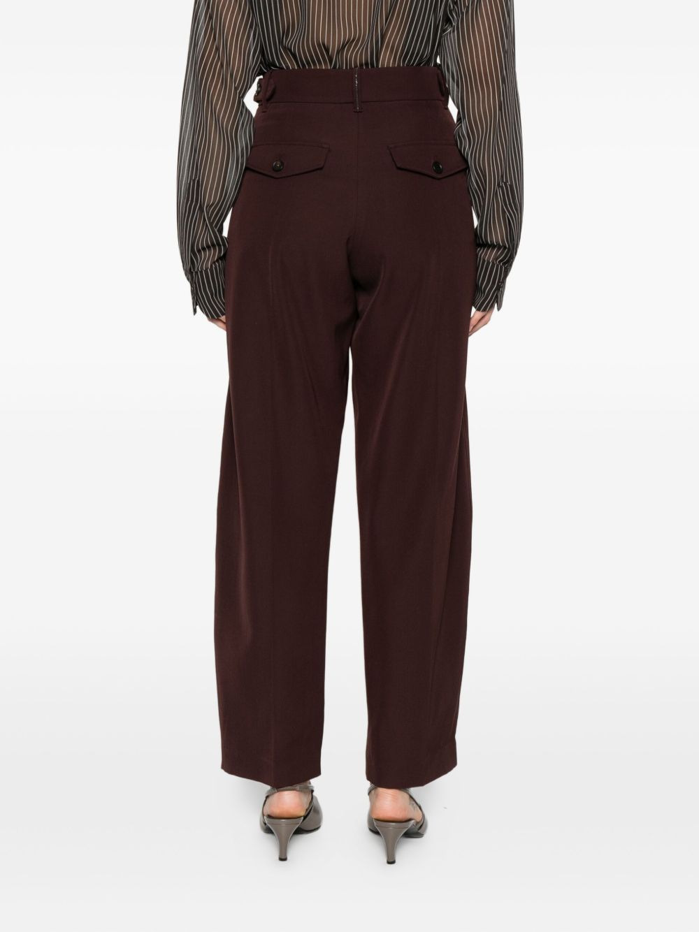 pleated-details trousers - 4
