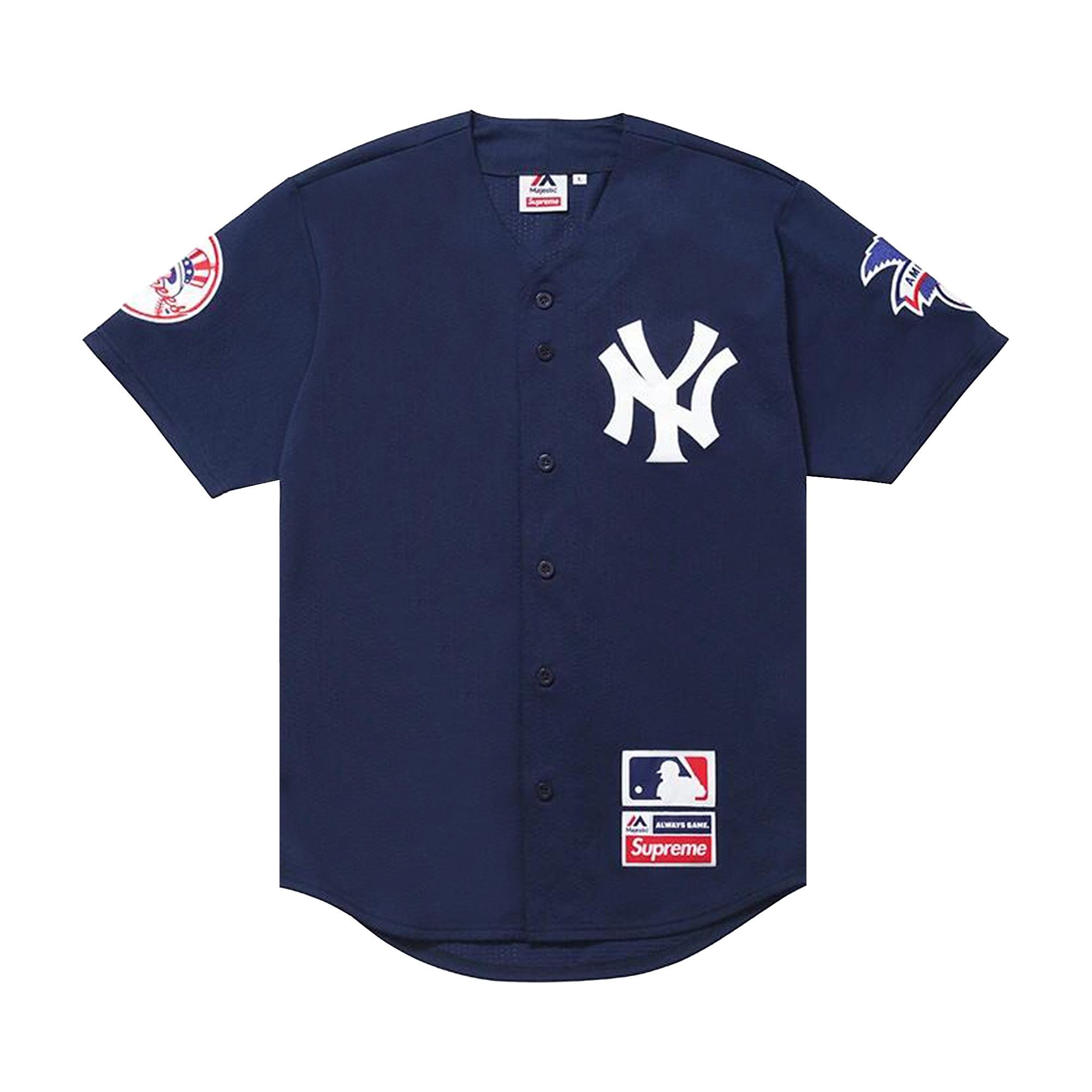 Supreme x Yankees Baseball Jersey 'Navy' - 1