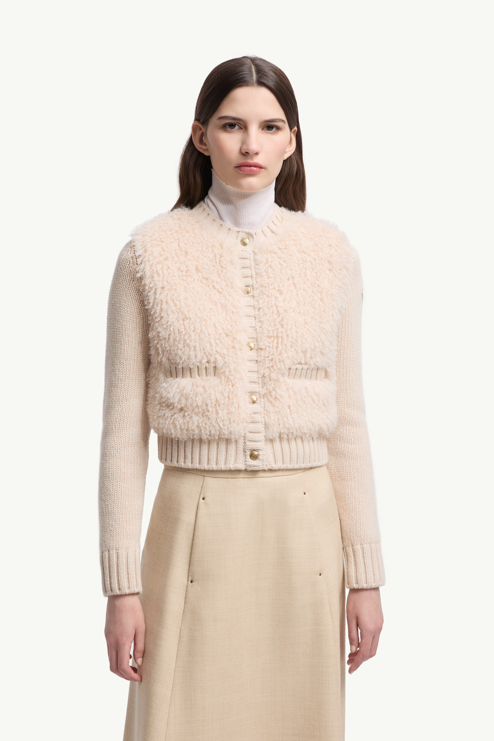 Padded Wool & Teddy Cardigan - 3
