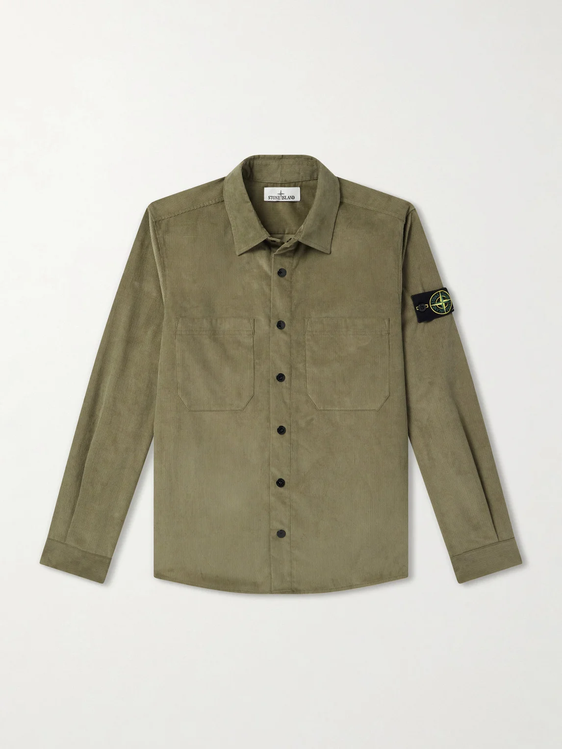 Logo-Appliquéd Cotton Corduroy Shirt - 1