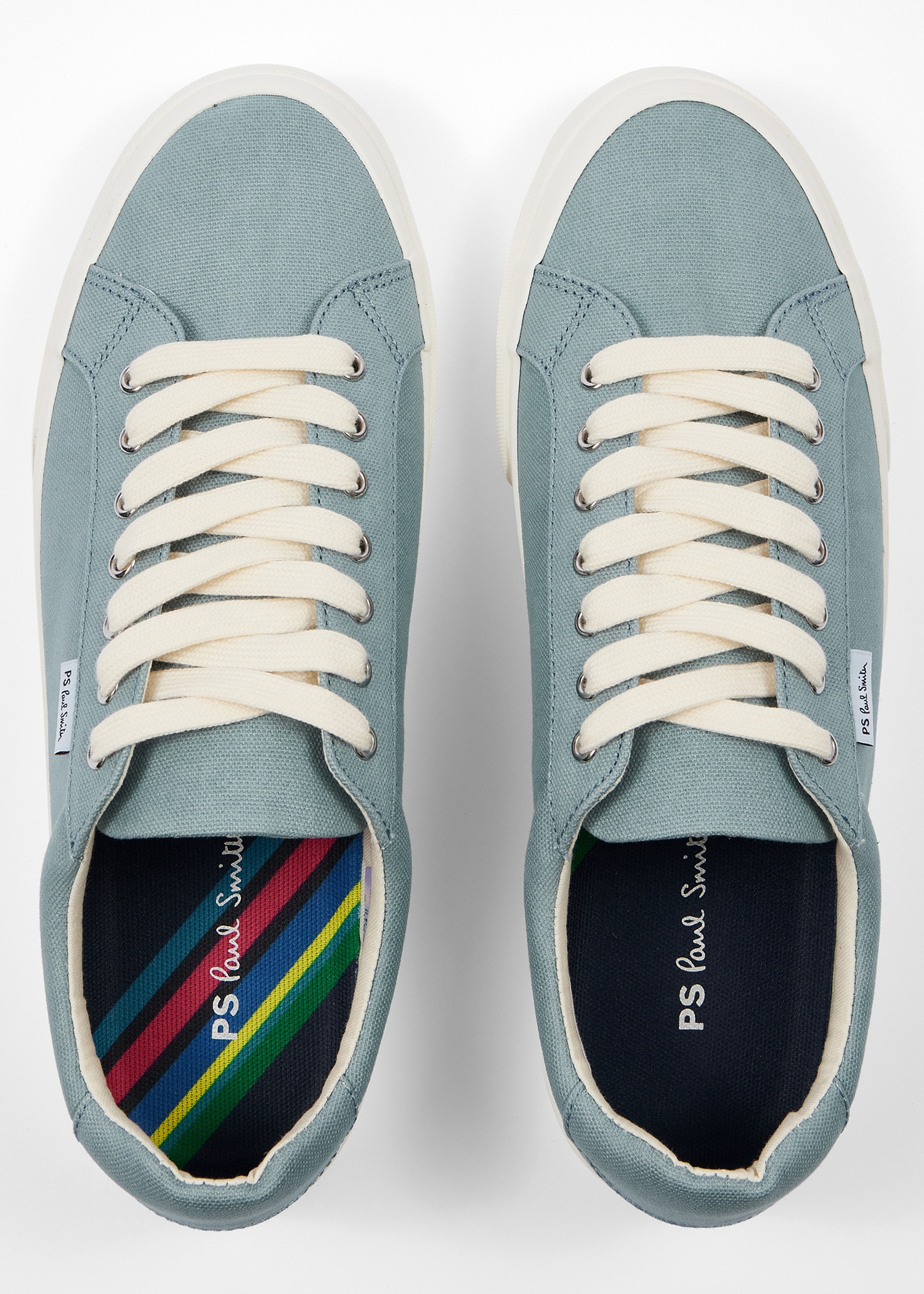 Light Blue Canvas 'Amos' Trainers - 3