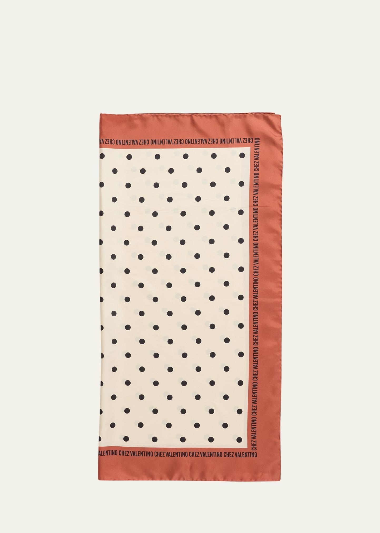 Polka Dot Silk Scarf - 1