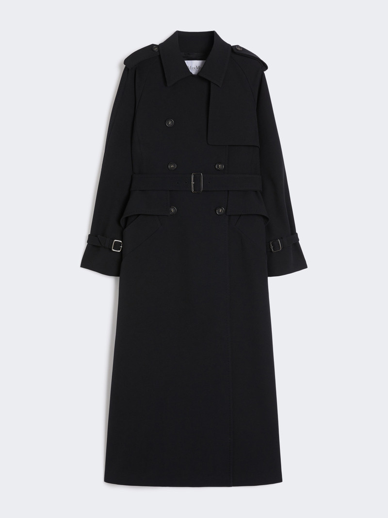 FLAVIO Long sable trench coat 1