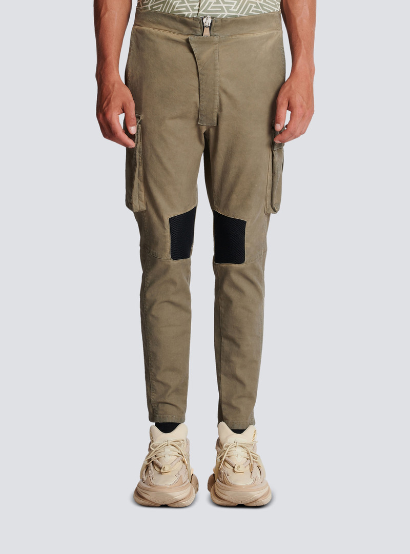 Cotton cargo trousers with inserts 5