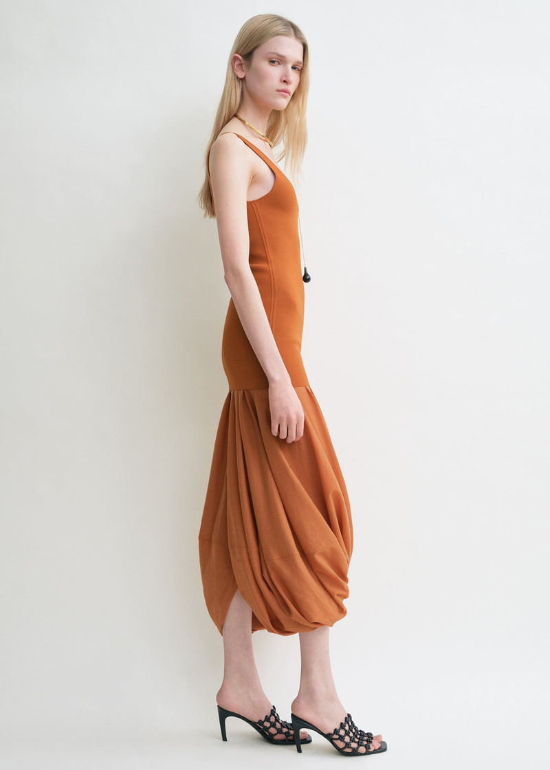 Cocoon tank dress terracotta 3
