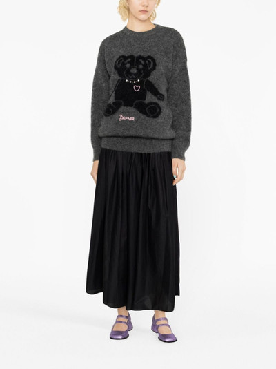 Alessandra Rich intarsia-knit teddy-bear jumper outlook