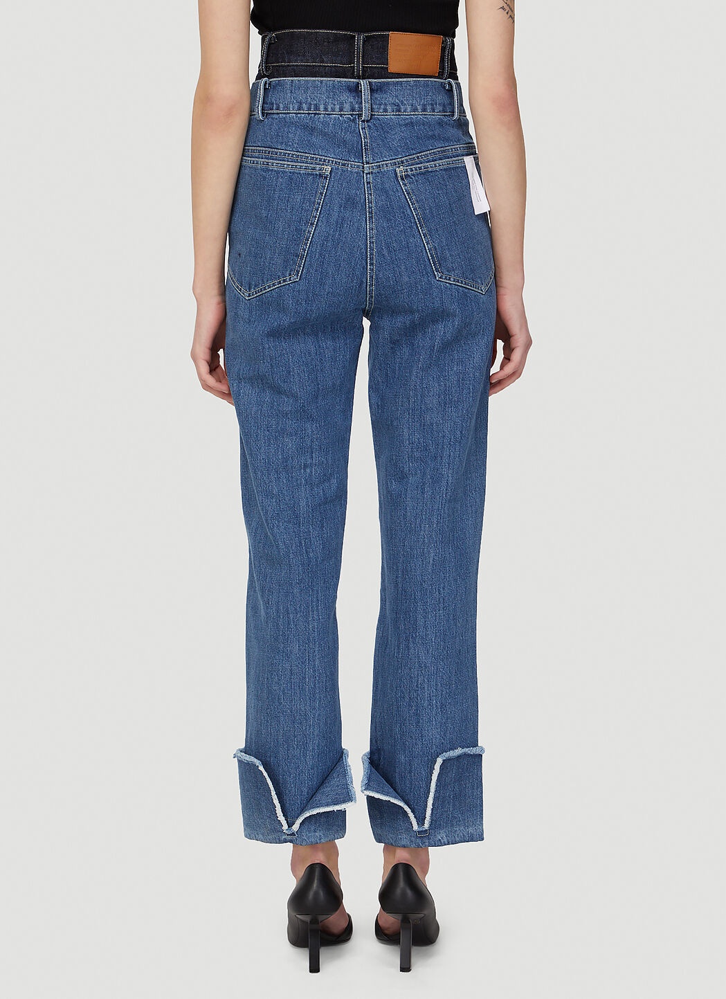 Contrast Waistline Jeans - 4