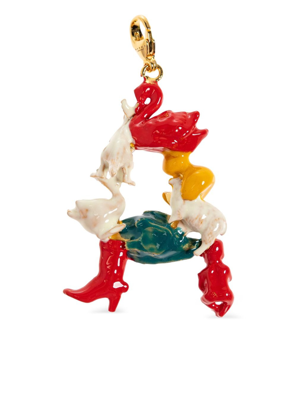 enamel duck pendant - 2