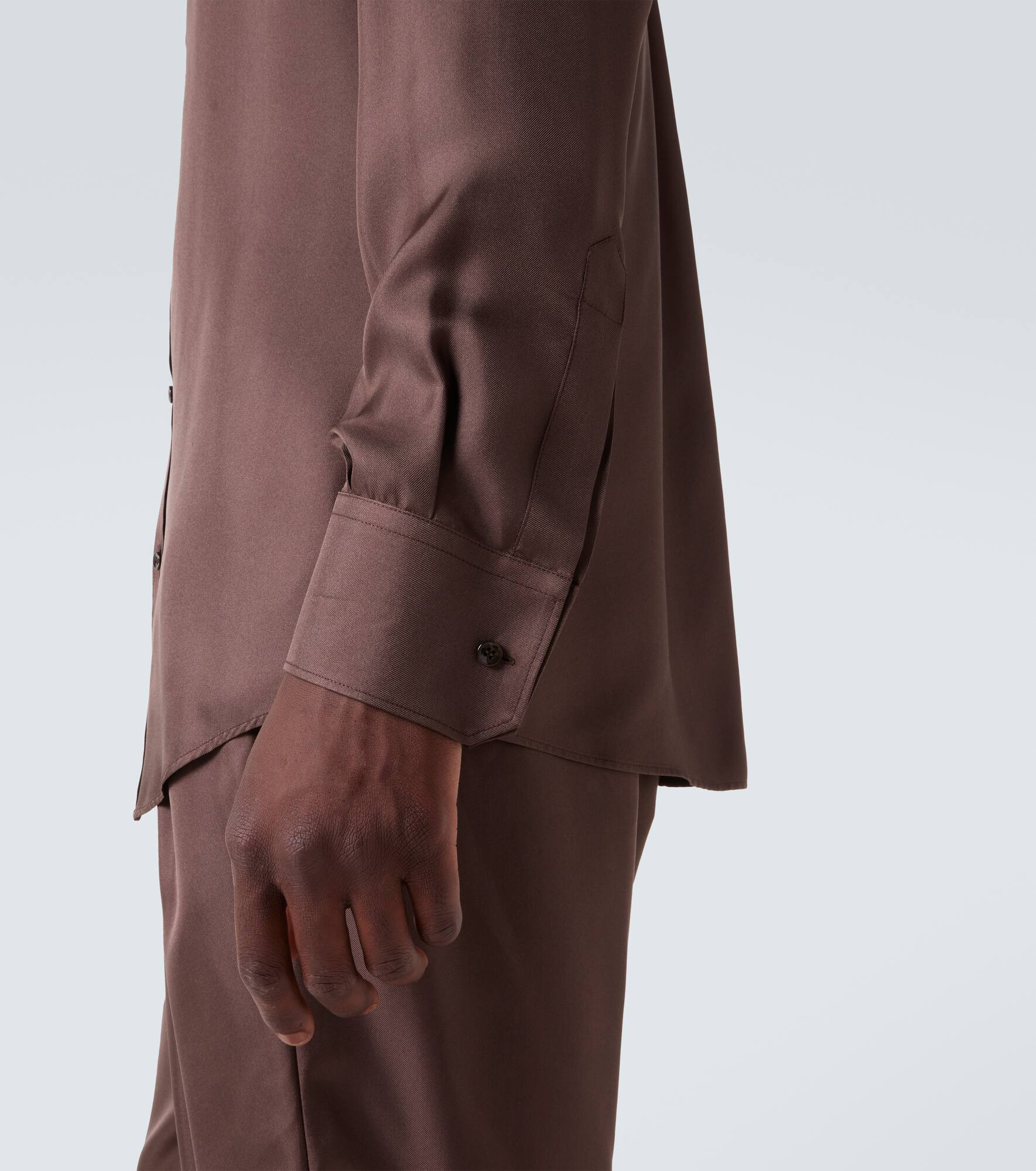 Silk twill dress shirt - 6