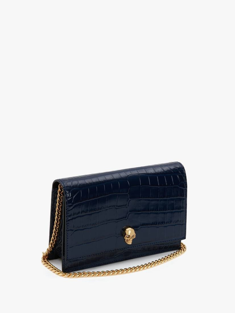 Alexander McQueen Small Skull Bag in Navy outlook
