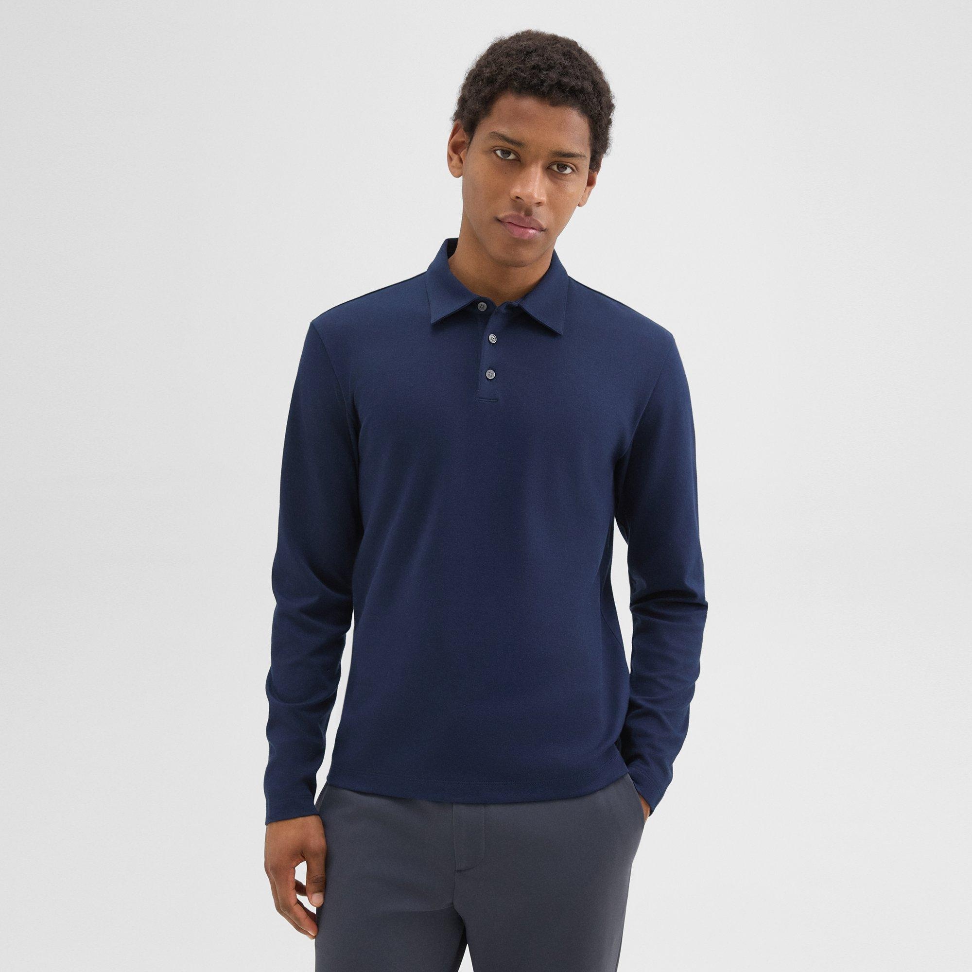 Long-Sleeve Polo Shirt in Cotton Jersey - 3