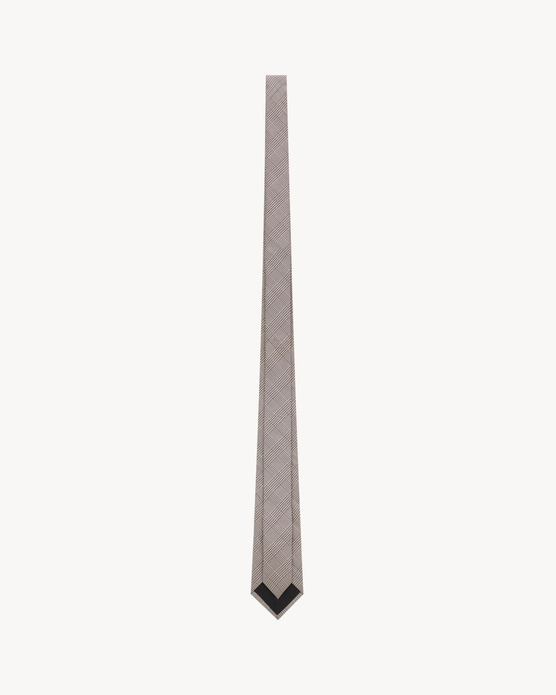 SAINT LAURENT TIE IN PRINCE OF WALES SILK GROSGRAIN outlook