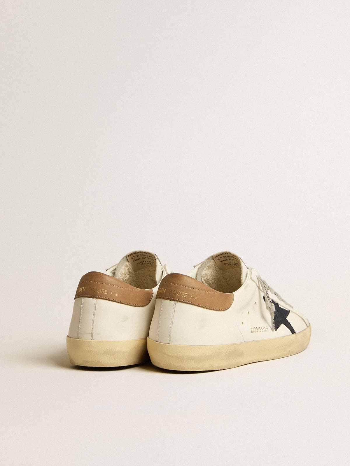 Super-Star with blue canvas star and tobacco leather heel tab - 5