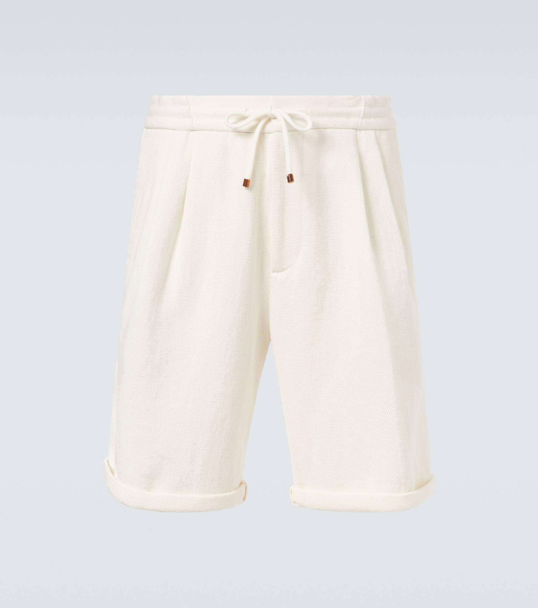 Linen gabardine bermuda shorts - 1