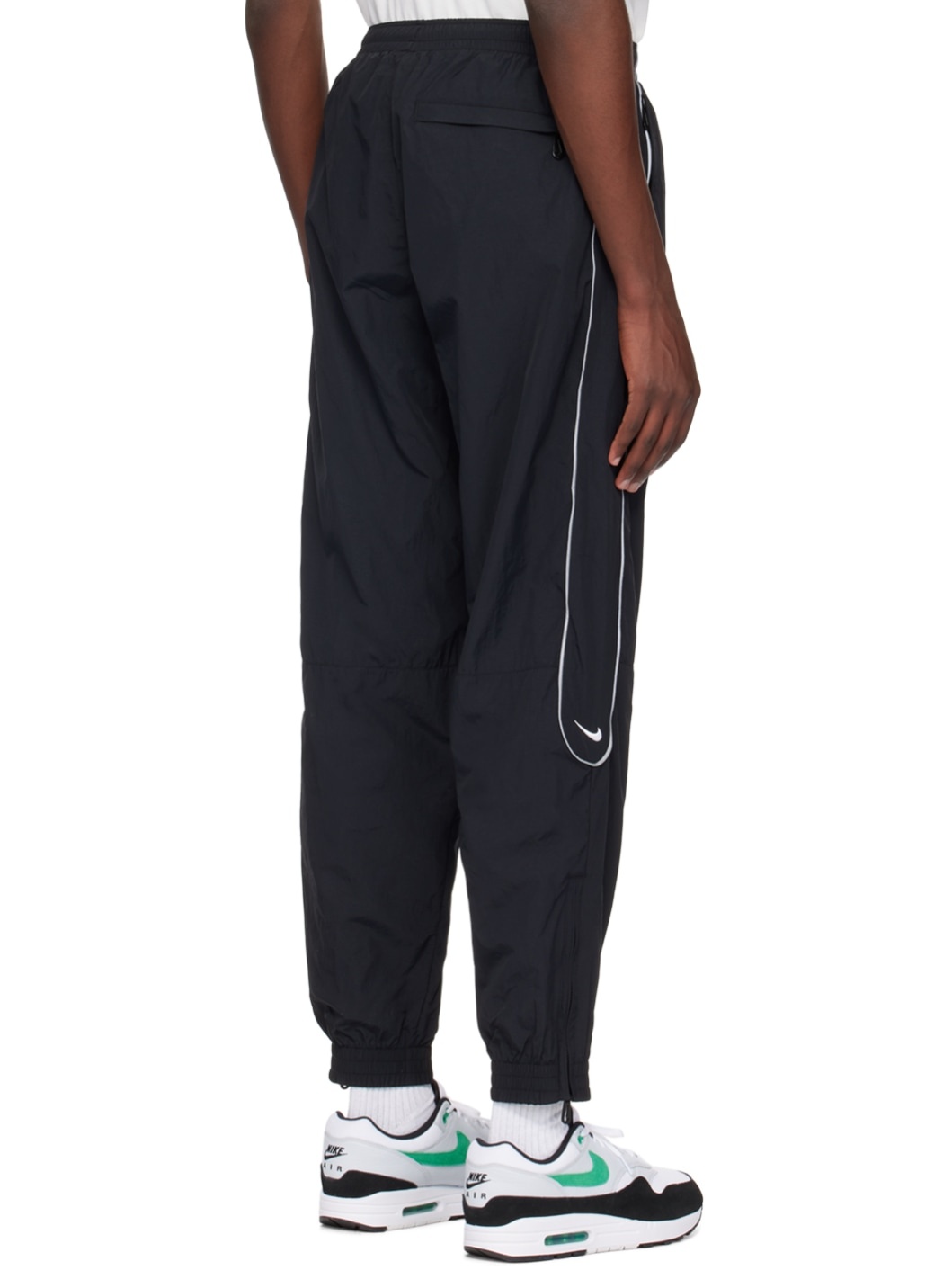 Black Solo Swoosh Track Pants - 3