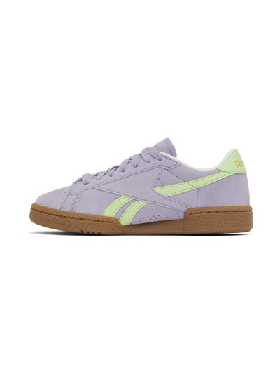 Reebok Purple & Green Club C Grounds UK Sneakers outlook