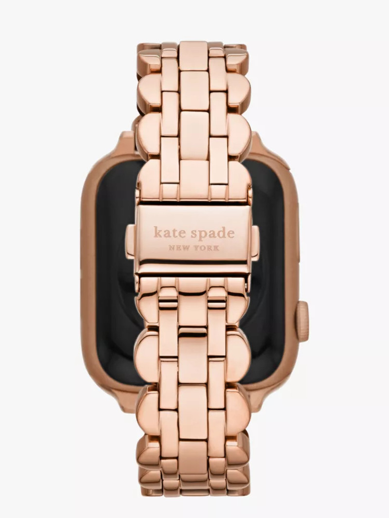 kate spade Rose Gold-tone Scallop Link Stainless Steel Bracelet 42/44/45mm Band For Apple Watch® outlook
