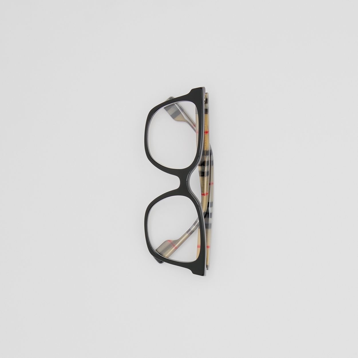 Vintage Check Bio-acetate Square Optical Frames - 4