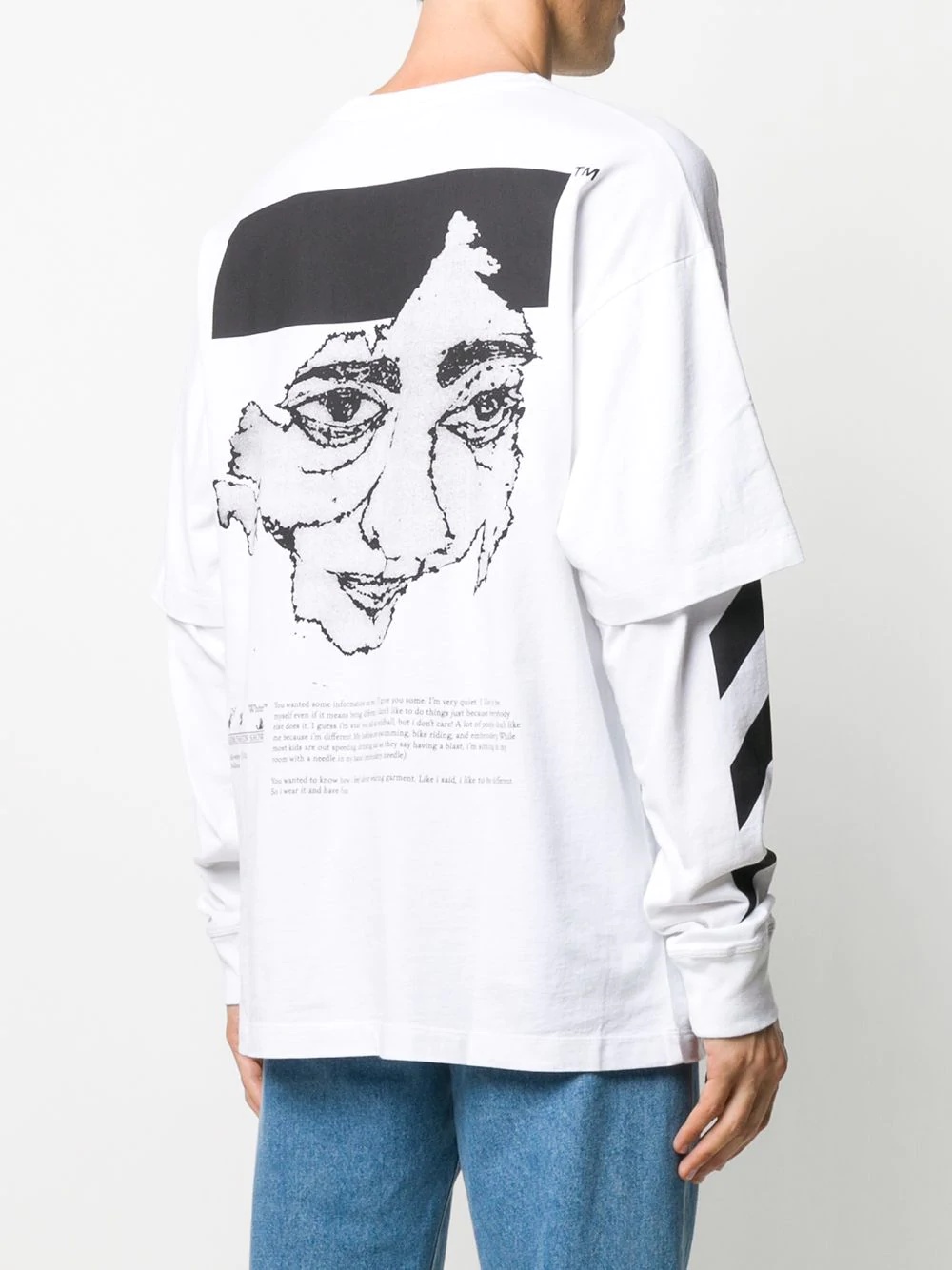 layered graphic-print sweatshirt - 4