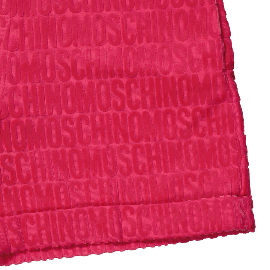 Moschino Fantasy Print Fucsia All-Over Logo Shorts - 7