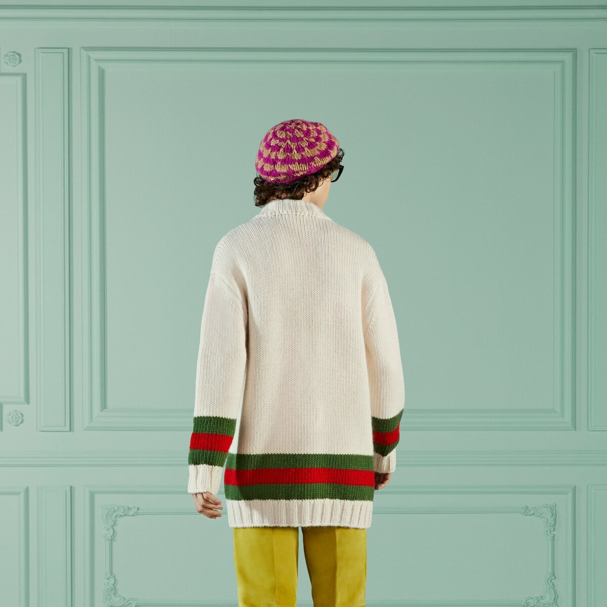 Fine wool cardigan with Web - 6