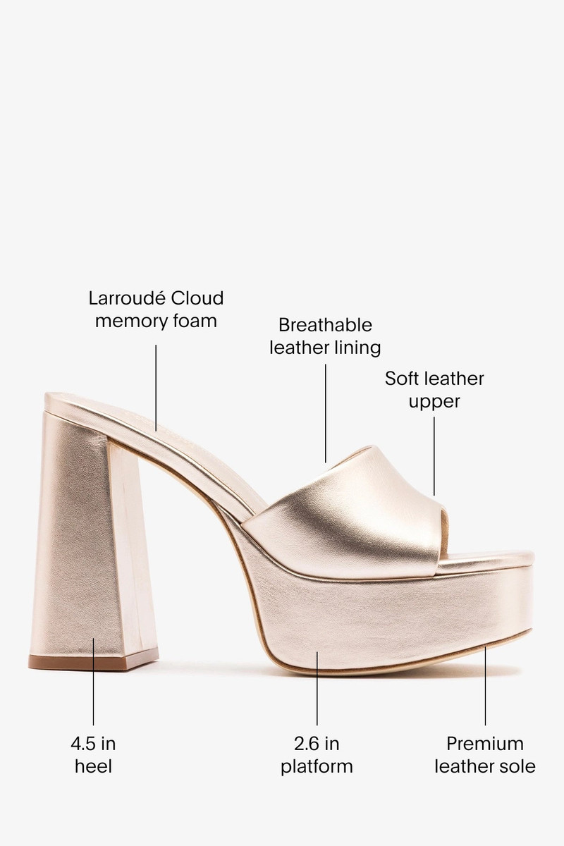 Dolly Mule Champagne Leather 5