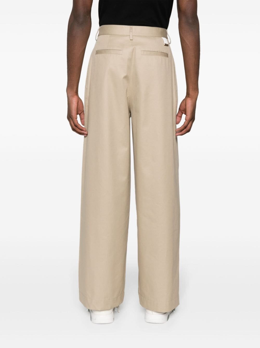 pleated straight trousers - 4