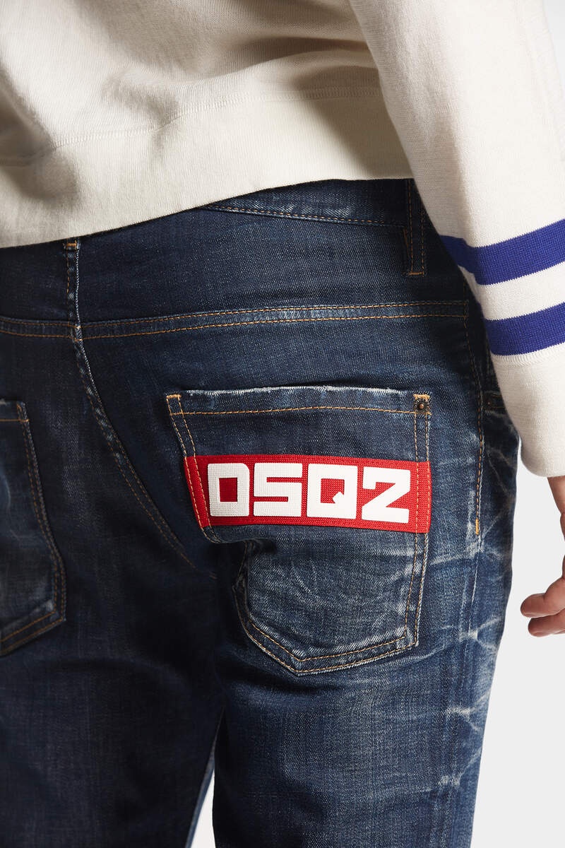 DSQUARED2 DARK CLEAN WASH SKATER JEANS | REVERSIBLE