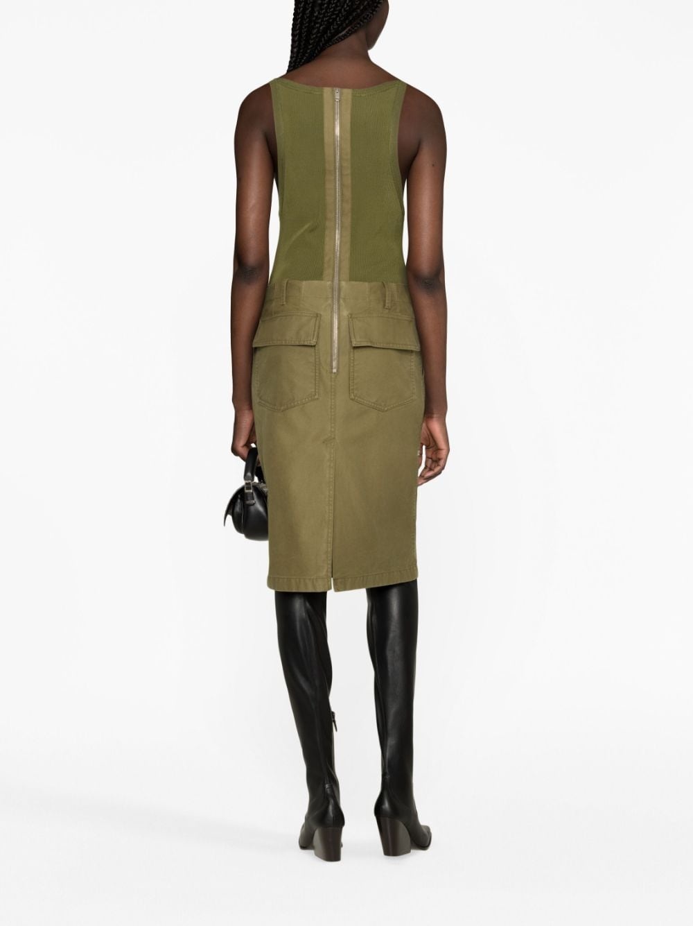 panelled cargo midi dress - 3