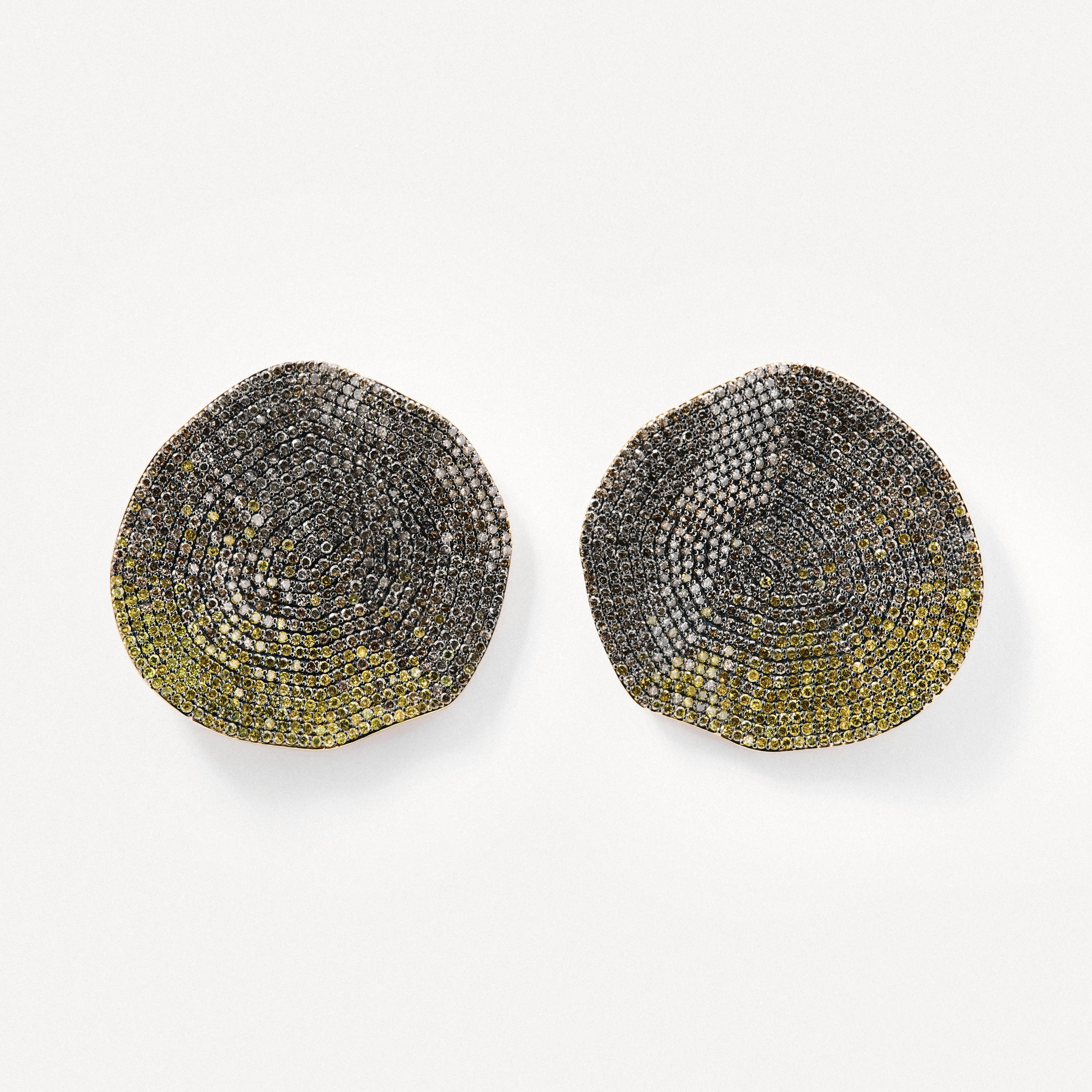 Large gold Earrings with yellow diamonds TOUS ATELIER Nenufar - 1