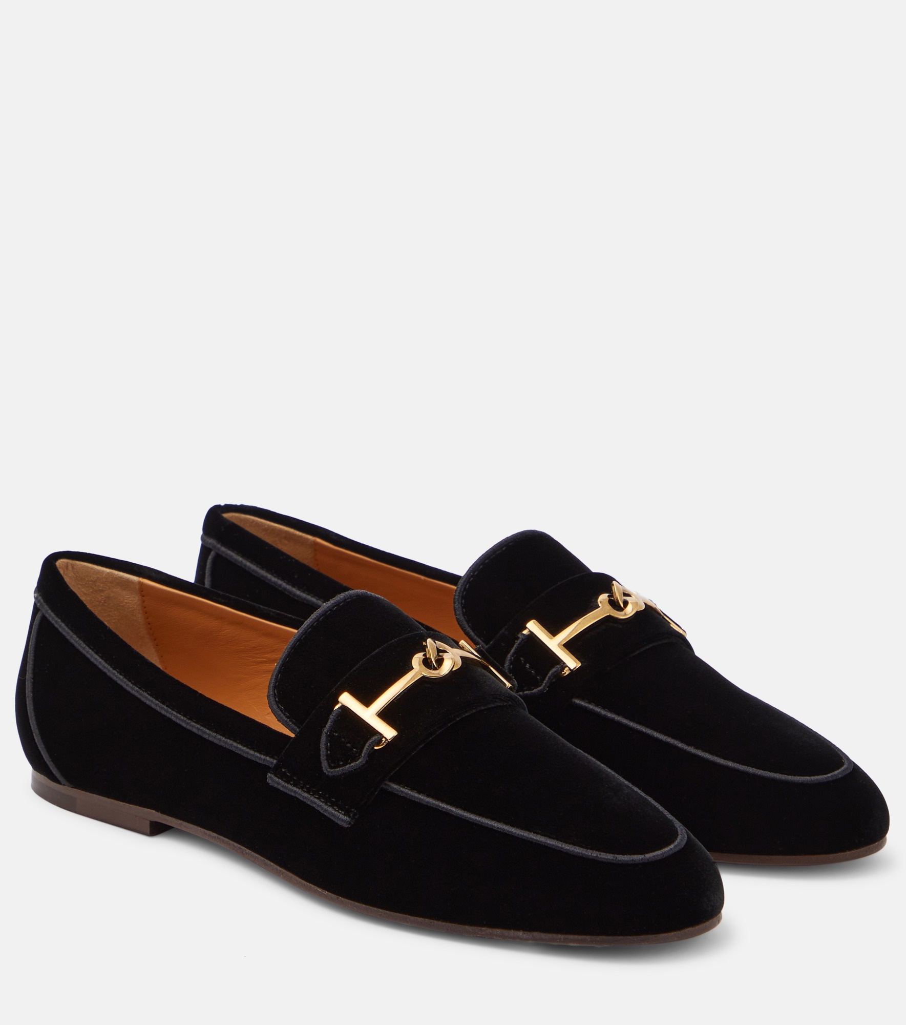 Embellished velvet loafers - 1