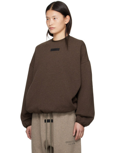 ESSENTIALS Brown Elasticized Sweatshirt outlook